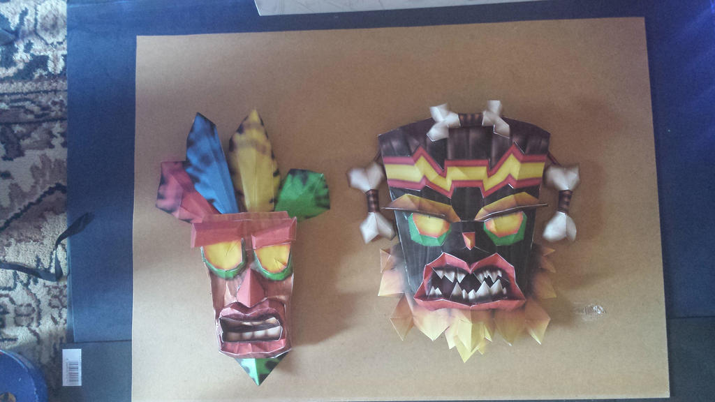 Aku Aku and Uka Uka Papercraft by MilanRKO on DeviantArt