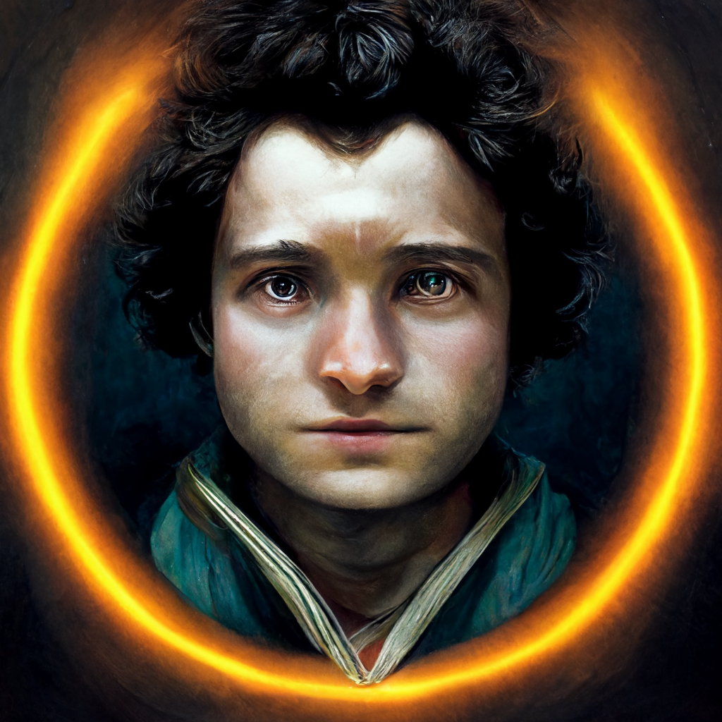 Frodo Deviantart Draw Portrait of Frodo framed by the ring by DreamersGate on DeviantArt