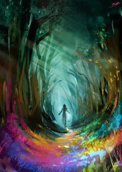 30 Minute Spitpaint ''Rainbow Forest''