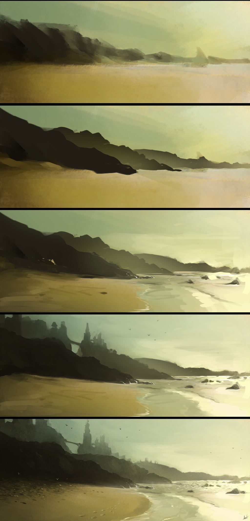 Ocean Fort Step by Step by AaronGriffinArt