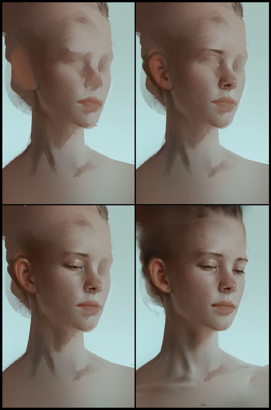 Process Update Portrait Portrait practice 11 process by AaronGriffinArt on DeviantArt