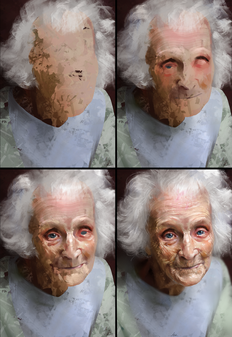 Deviantart Aging Process Study of an Elderly Woman Process by AaronGriffinArt on DeviantArt