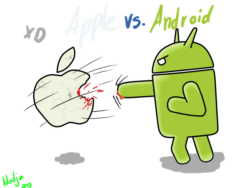 Apple vs. Android by Candy-Monster1992 on DeviantArt