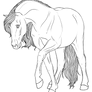 Free Horse Lineart: Walk