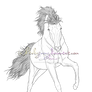 Horse Lineart: Powerful gallop