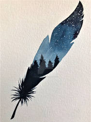 Starry night feather