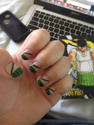 Zoro (One Piece) Nail Art