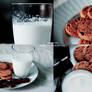 Cookies, milk and chocolate