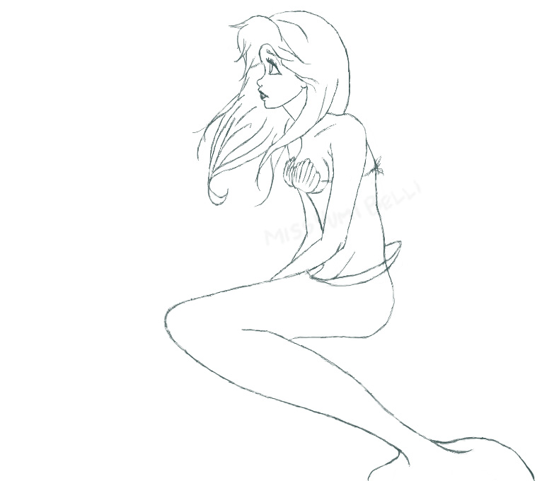 The Little Mermaid Lineart