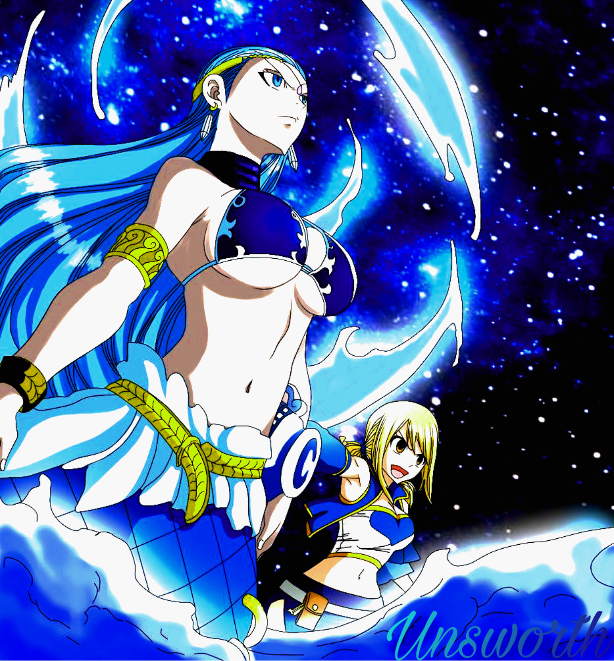 Aquarius And Lucy Heartfilia Fairy Tail By Nightmarexunsworth On Deviantart