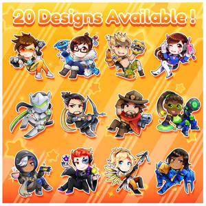 Overwatch Chibi Charms (part 1) by Kittybaka-chan