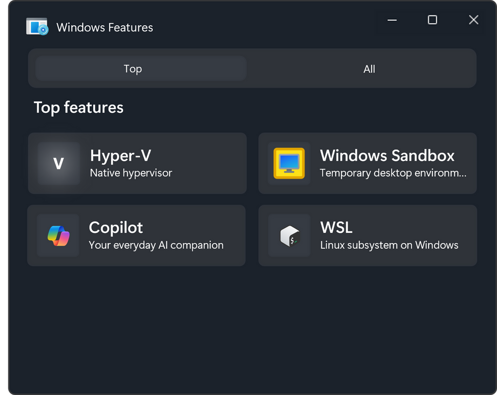 Windows Optional Features Reimagined by DEVIANTartGuest1 on DeviantArt