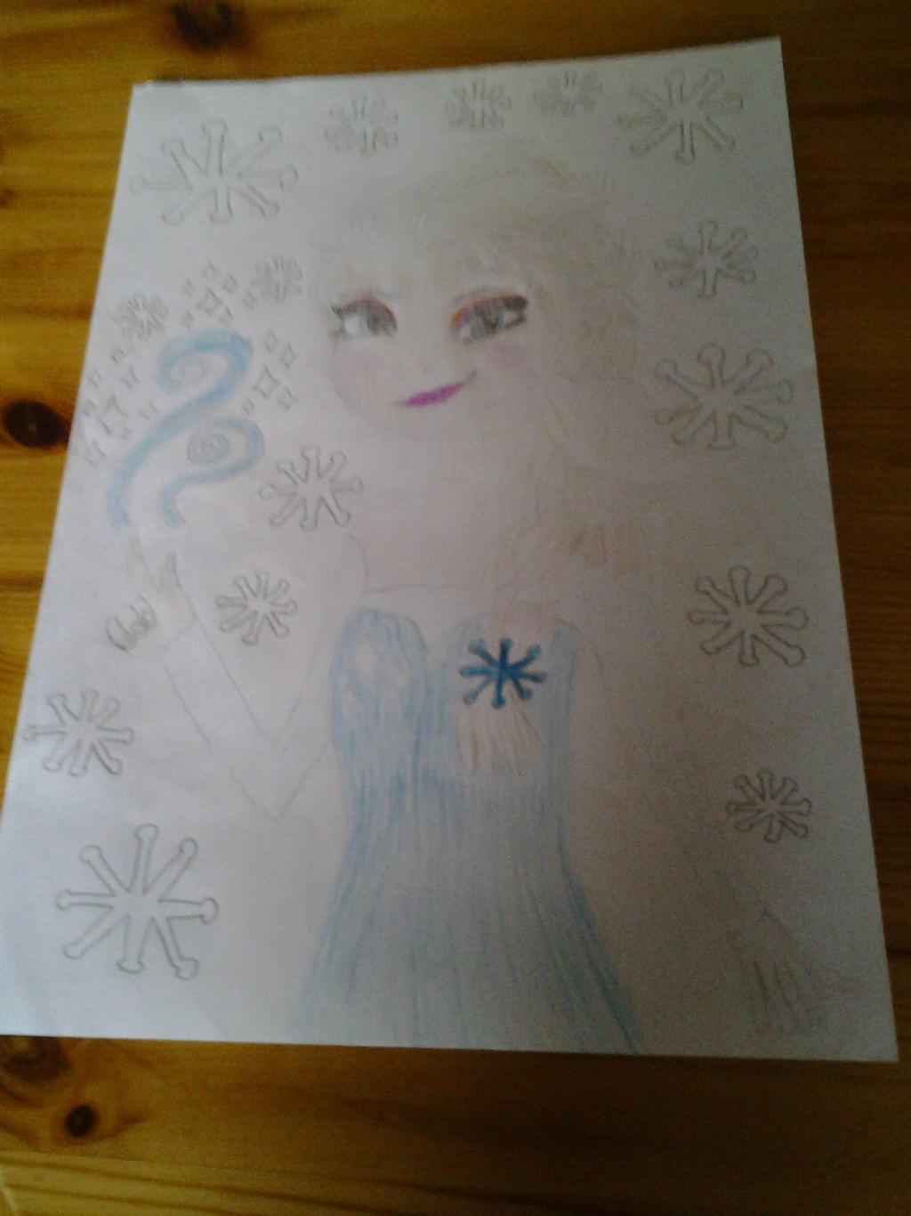 Frozen elsa paper sketch