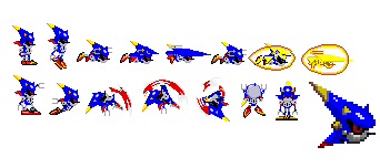 Metal Sonic sprites 1 by LinkdaHedgie on DeviantArt