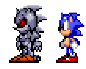 Mecha sonic mk 1 animation test pixel art