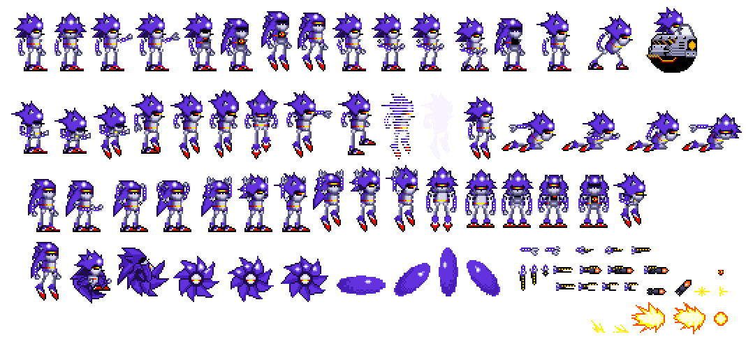 Mecha Sonic sprites by Viteoz on DeviantArt