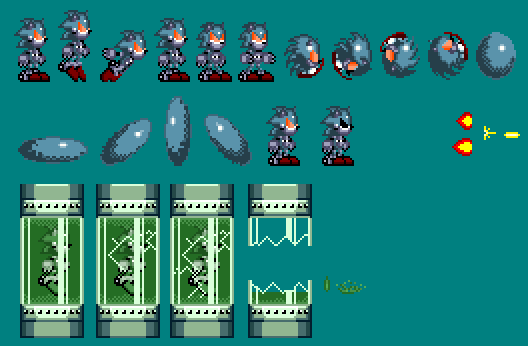 Mecha Sonic Sprite Sheet by TheKnucklesMainG4 on DeviantArt