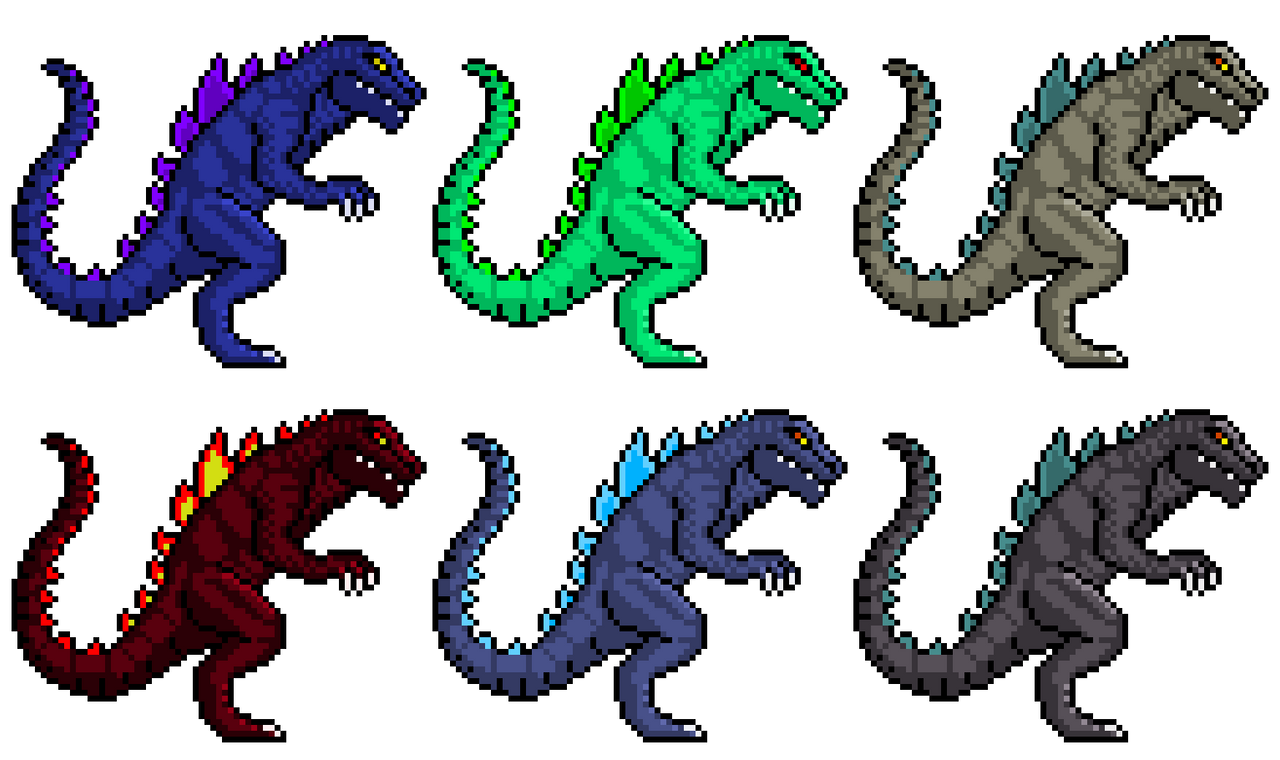 Nes Zilla Variants by LANDJAWS42 on DeviantArt