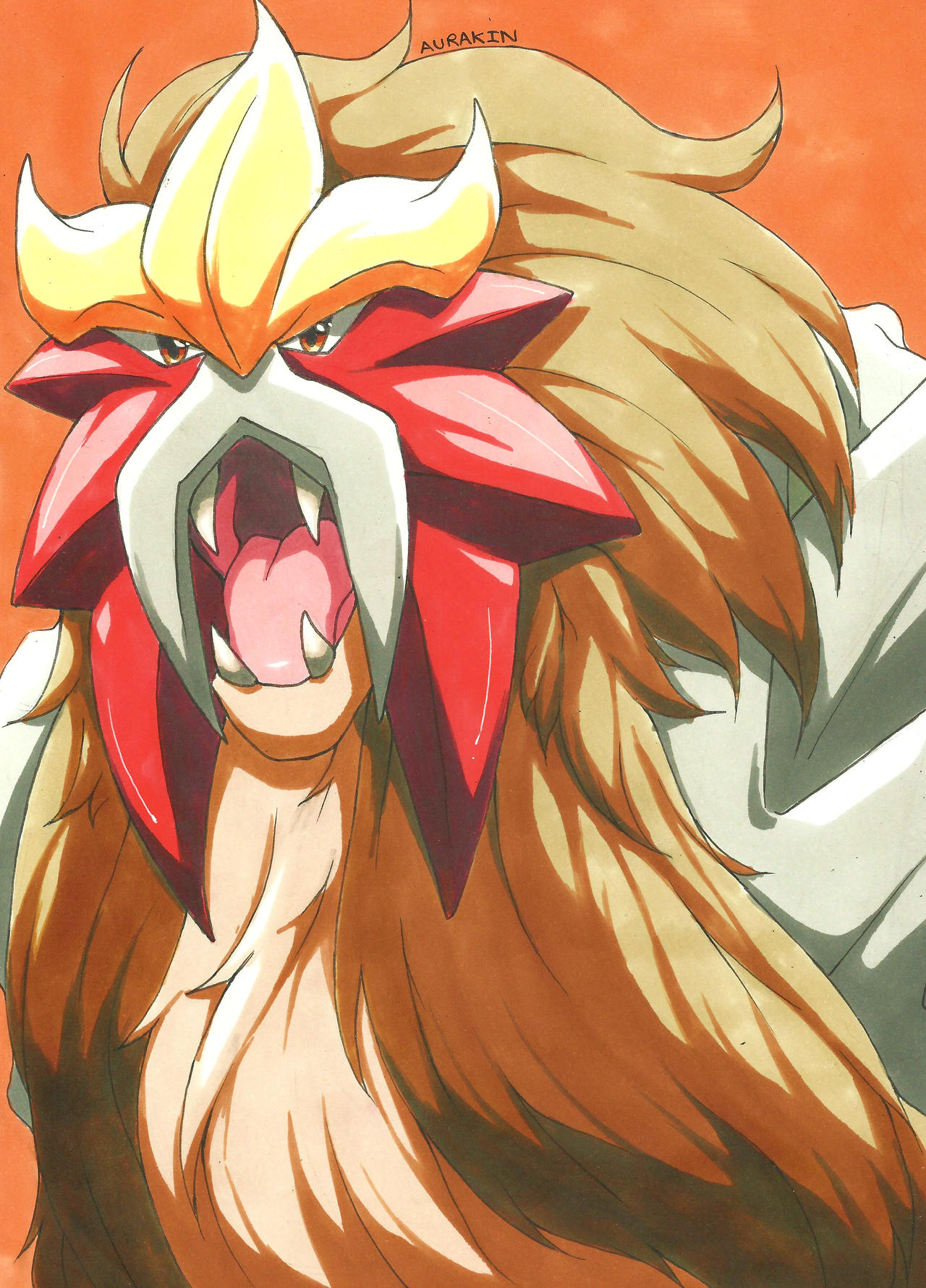 Entei by Aurakin-Arts on DeviantArt