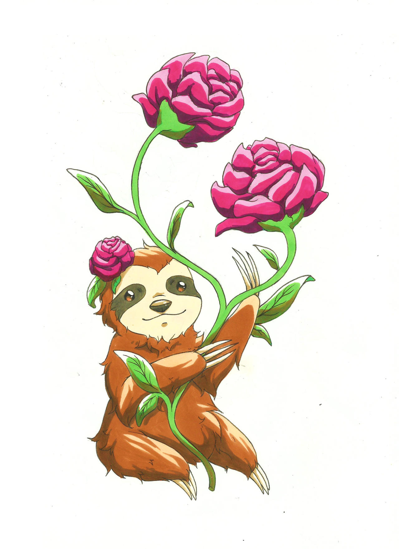 Sloth Tattoo Design by AurakinArts on DeviantArt