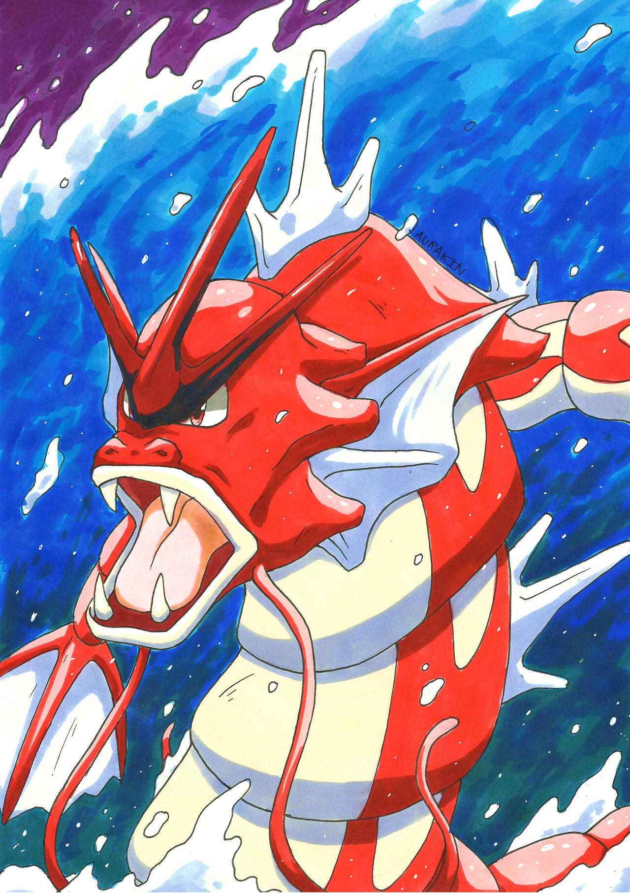 Red Gyarados by Aurakin Arts on DeviantArt Red Gyarados by Aurakin Arts on DeviantArt