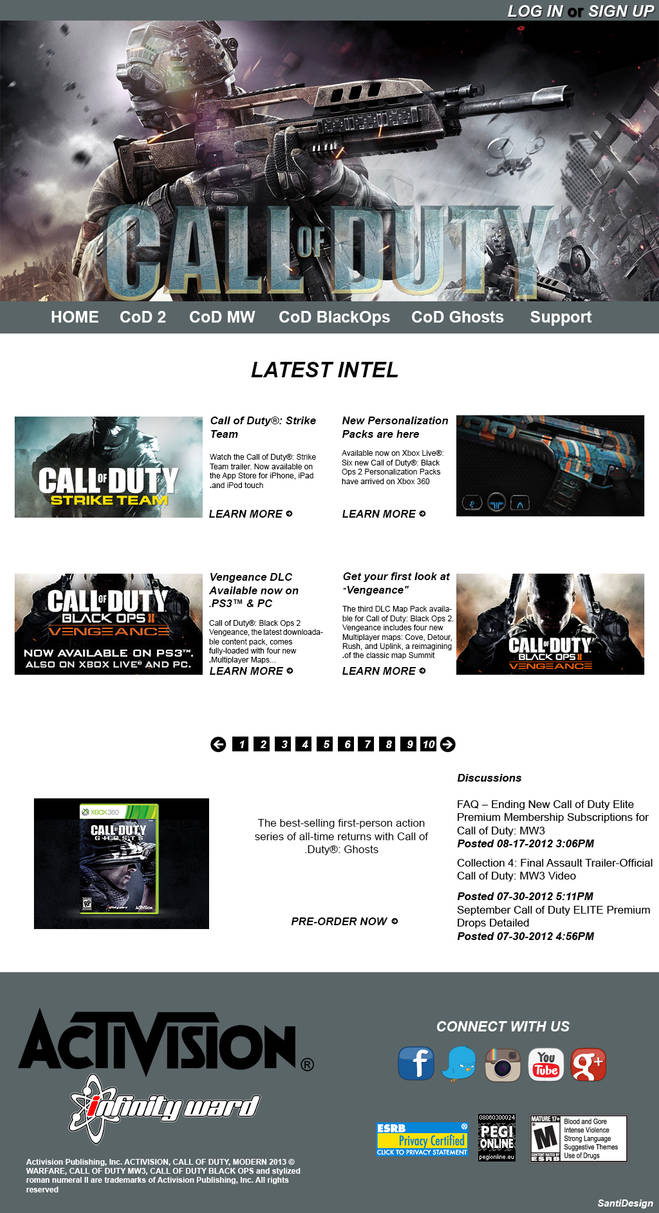 Call of Duty Web Template by SantiCruz on DeviantArt