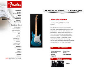 Fender website