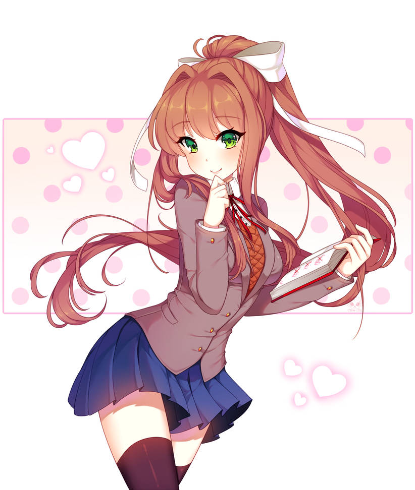 Just monika на русском. Моника ДДЛК. Моника доки доки литературный. Моника DDLC. Моника из Doki Doki.