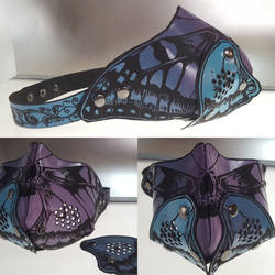 Swallowtail Butterfly Facemask Purple and Blue