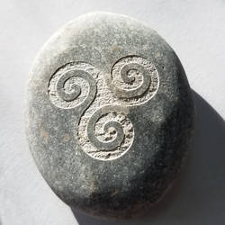 Triskelion pocket stone