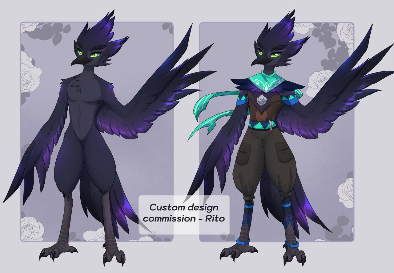 Female Rito Deviantart Custom design commission - Rito Raven by Cheetaha8 on DeviantArt