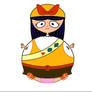 Inflated Fireside Girl