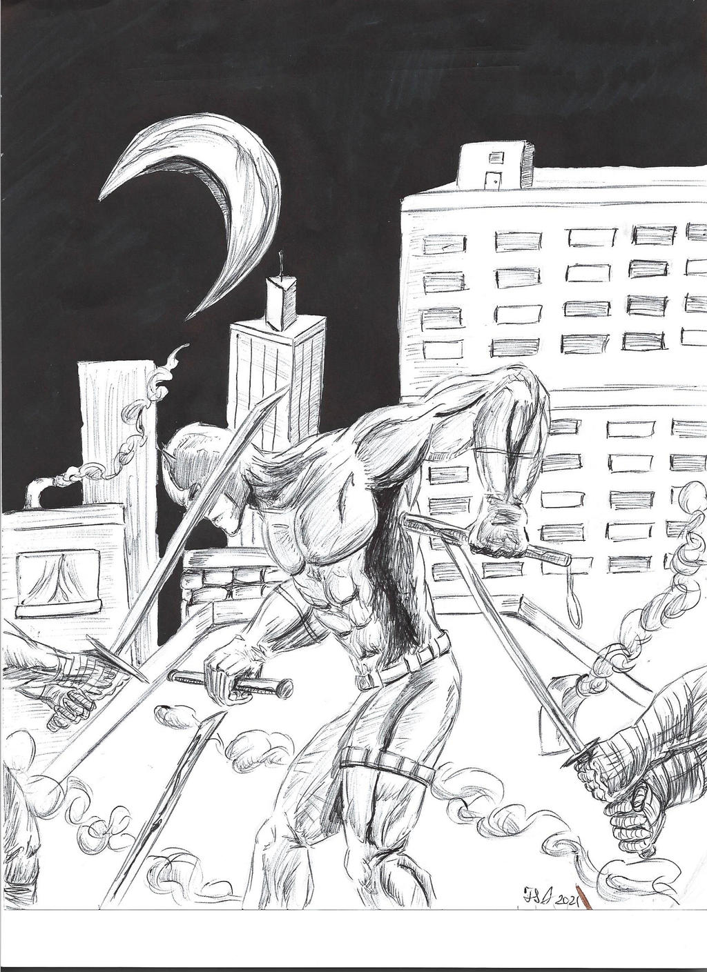 Daredevil Comic Rooftops Daredevil rooftop by ShadowManGMR on DeviantArt