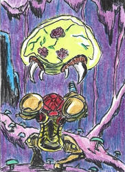 Metroid Sketch Card