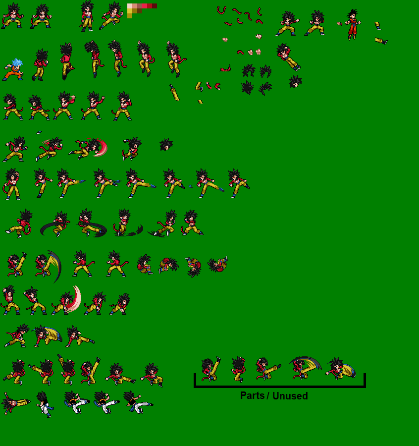 Jus Deviantart W.I.P SSJ4 Goku JUS Sprites by Dead-End007 on DeviantArt