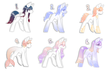 [OPEN 6/6] pony adopts by Impawsibl