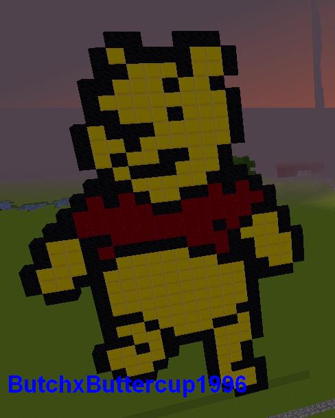 Pooh Minecraft at Dawn