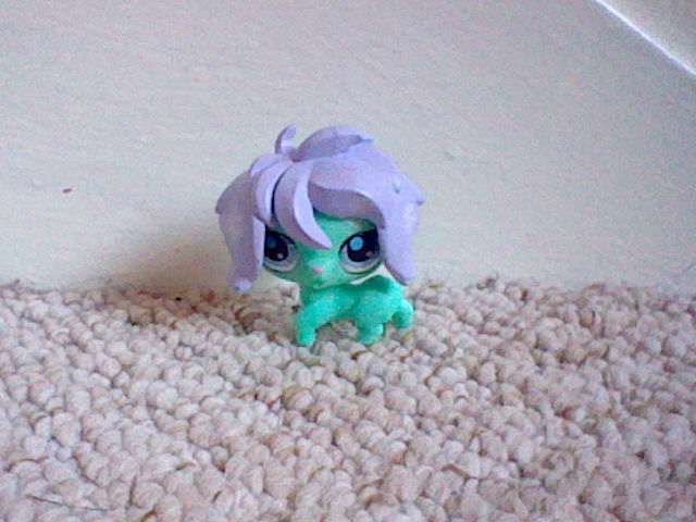 LPS Aqua blue and purple Winter sheepdog