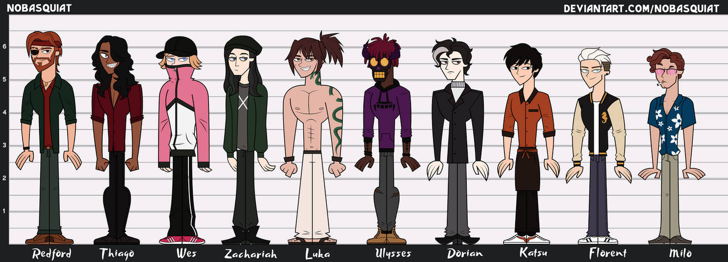 NoBasquiat's Total Drama Male OC Height Chart by NoBasquiat on DeviantArt