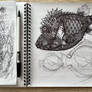 Fish drawing in process 3.