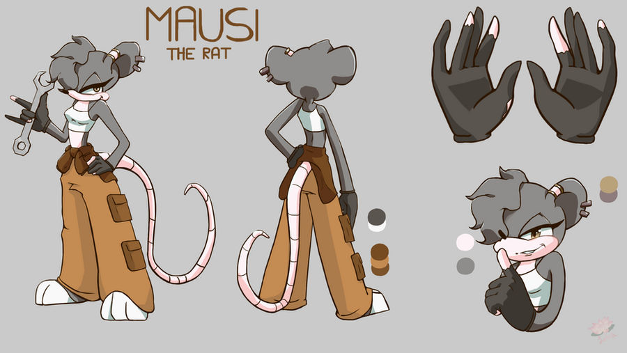 Mausi the Rat I Reference Sheet by FinePinkLotus on DeviantArt