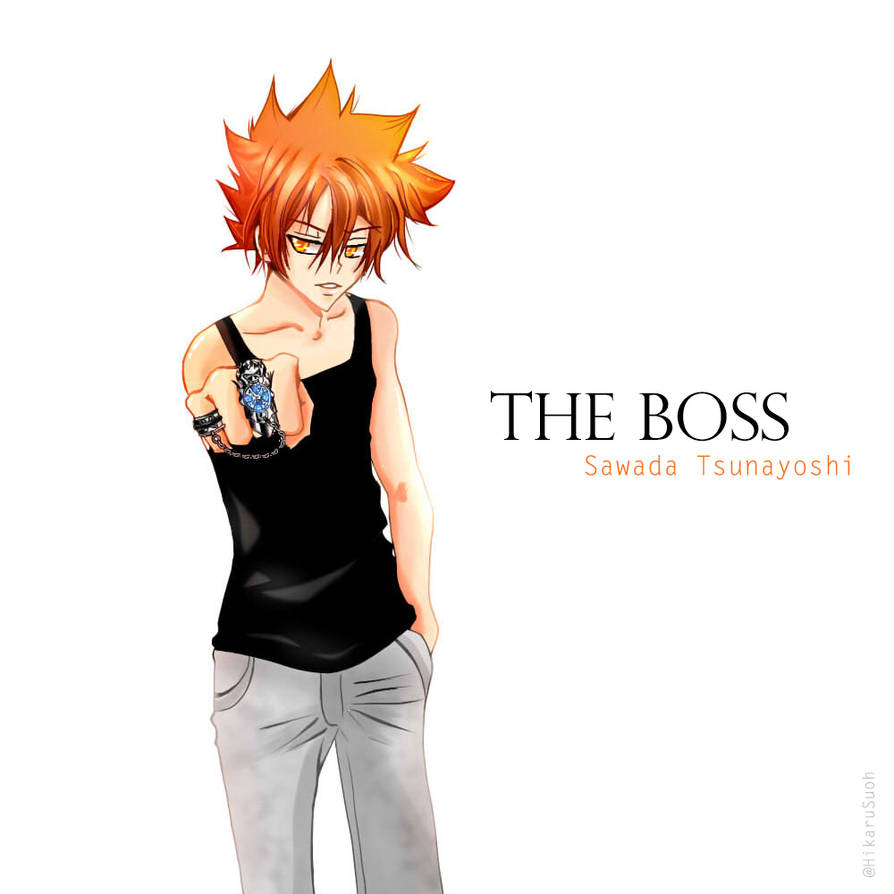 Sawada Tsunayoshi The vongola Boss by KisaSwan