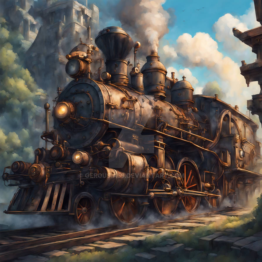A mysterious steam engine by Gerousia59 on DeviantArt