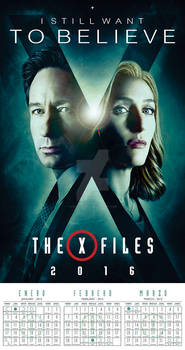 X-Files Wall Calendar stapled mexican style 2016