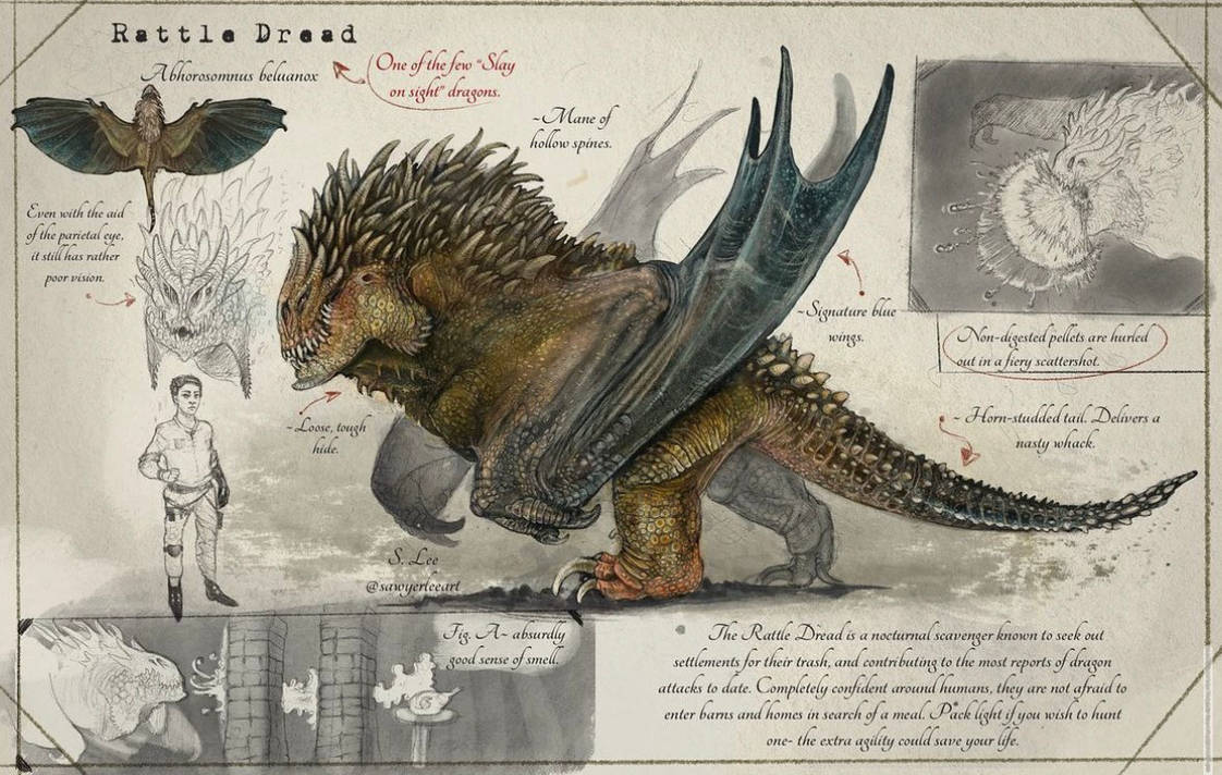 Dragon Bone Rattle Rattle Dread Species (Dragonslayer Codex) by SawyerLeeArt on DeviantArt