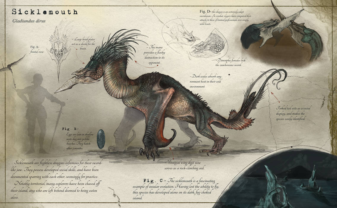 Slayer Codex Sicklemouth species (Dragonslayer Codex) by SawyerLeeArt on DeviantArt