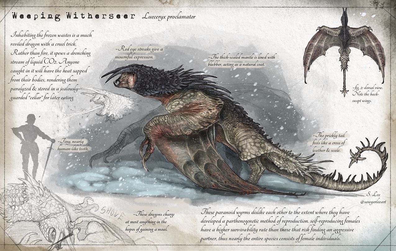 Holdtaker species (Dragonslayer Codex) by SawyerLeeArt on DeviantArt