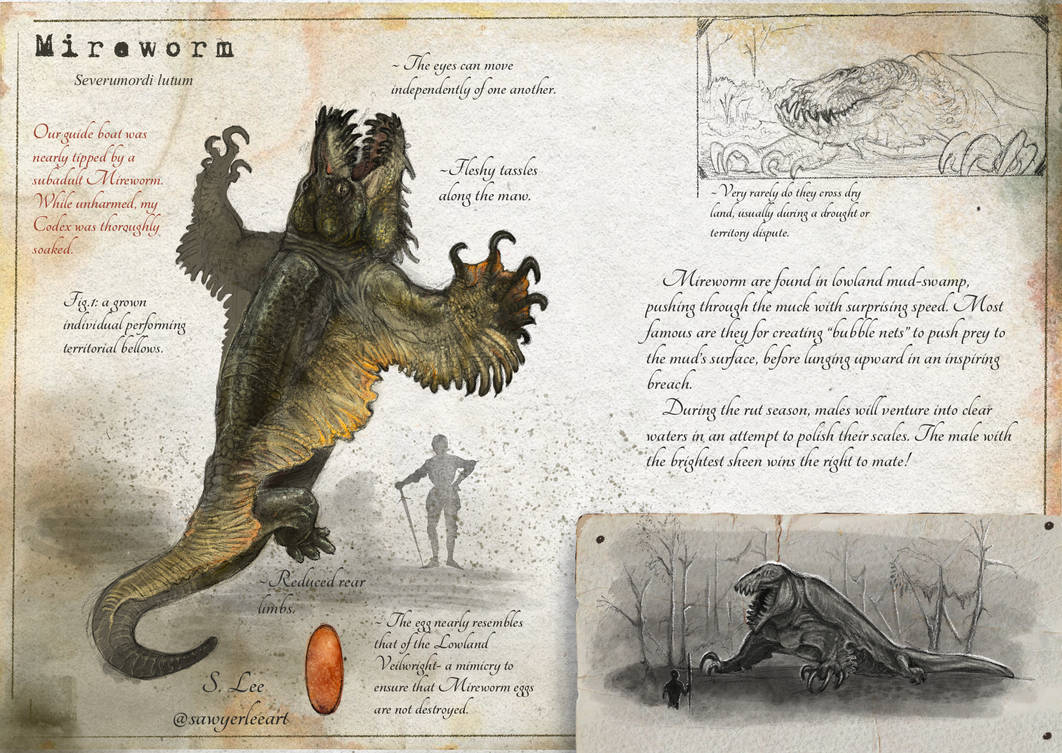 Mireworm (Dragonslayer Codex) by SawyerLeeArt on DeviantArt