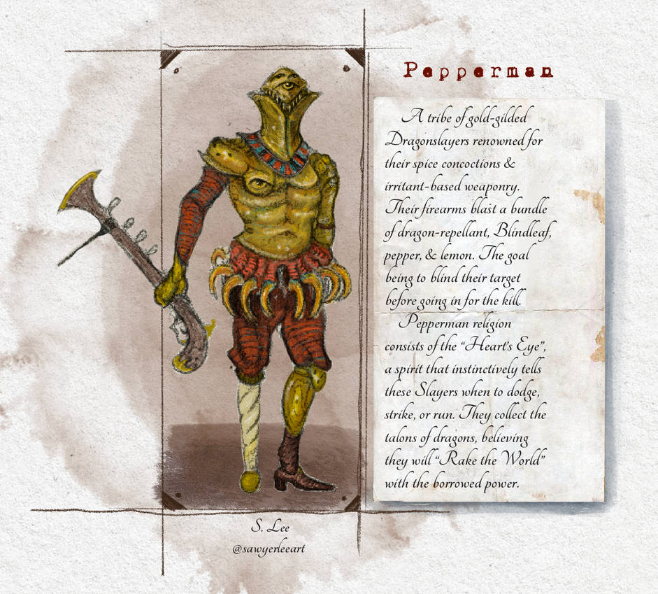 Slayer Codex Pepperman Clan (Dragonslayer Codex) by SawyerLeeArt on DeviantArt