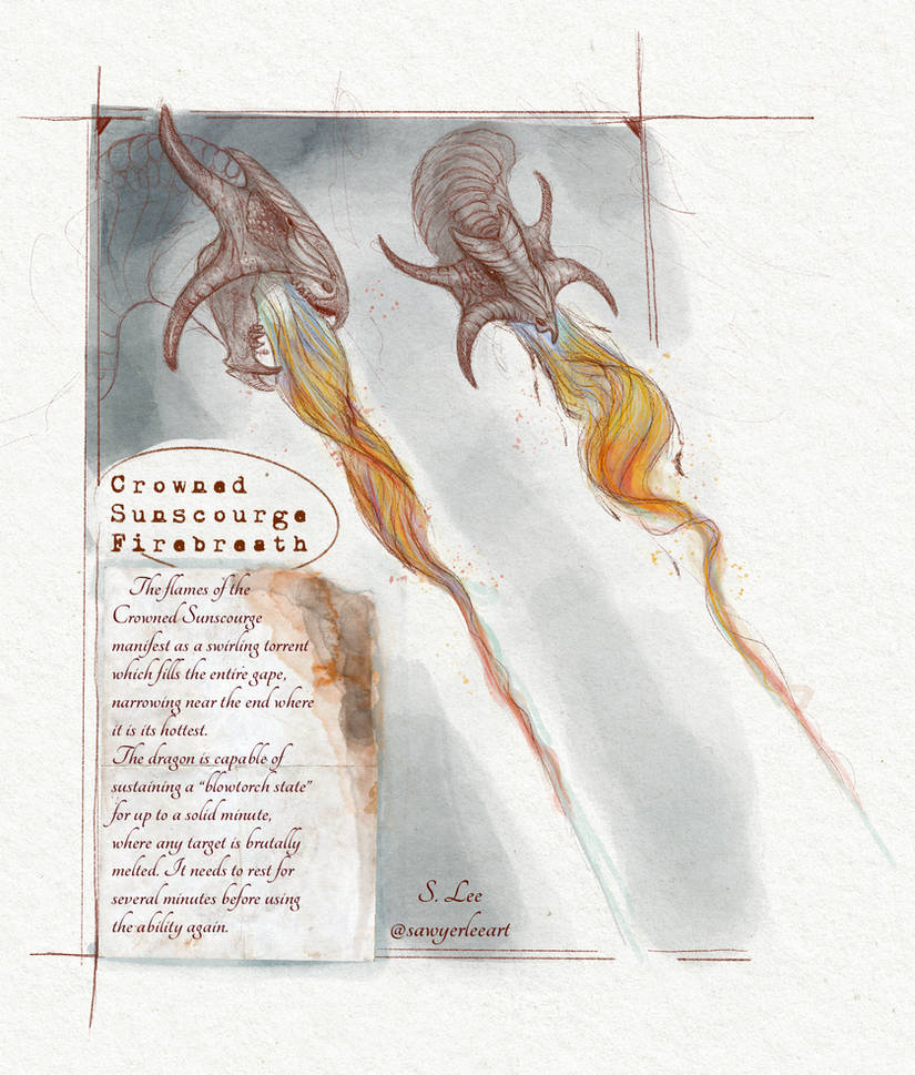 Sunscourge Flame (Dragonslayer Codex) by SawyerLeeArt on DeviantArt